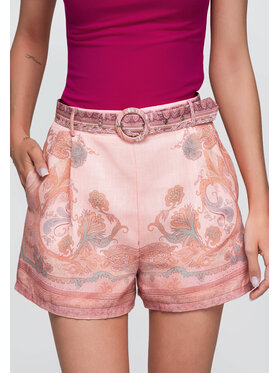 Ombre Ombre Szorty materiałowe OW-ST-E0022 Różowy Regular Fit