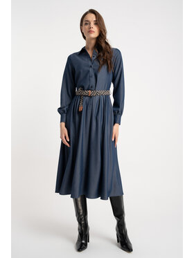 CLICK CLICK Φόρεμα καθημερινό 60-6158 Σκούρο μπλε Regular Fit