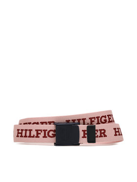Tommy Hilfiger Tommy Hilfiger Curea pentru copii Corporate Hilfiger Webbing Belt AU0AU01740 Roz