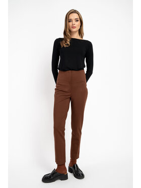 CLICK CLICK Spodnie materiałowe 30-316 Brązowy Anatomic Fit