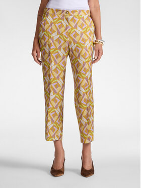 Elena Mirò Elena Mirò Spodnie materiałowe P021P000472N001 Żółty Regular Fit