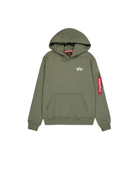 Alpha Industries Alpha Industries Bluza Signature Backprint Hoodie Zielony Regular Fit
