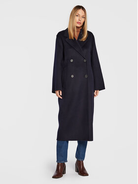 IVY OAK IVY OAK Вълнено палто Clara IO1122F1105 Тъмносин Oversize