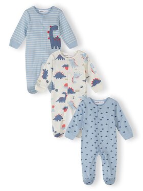 minoti minoti Komplet pajacy 28BABYPACK25 Błękitny Regular Fit