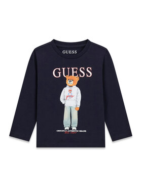 Guess Guess Särkpluus N6YI06 K3794 Tumesinine Regular Fit