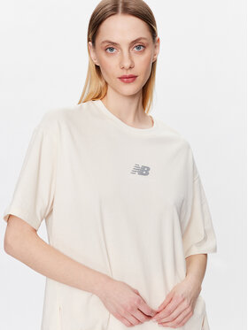 New Balance T-shirt WT31511 Bež Oversize