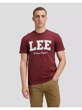 Lee Lee T-Shirt ORIGINAL TEE Brązowy Regular Fit