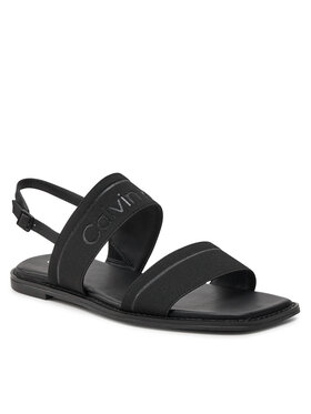 Calvin Klein Sandali Flat Sandal He HW0HW01990 Črna