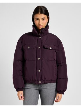 Lee Lee Kurtka puchowa RIDER PUFFER JACKET Fioletowy Regular Fit