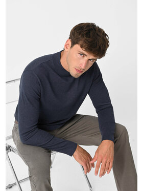 Volcano Volcano Sweter S-BAZ Niebieski Regular Fit