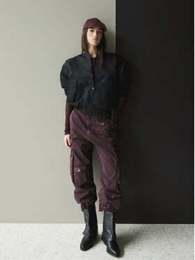 G-Star Raw G-Star Raw Spodnie materiałowe Cargo 3D D27025-D388 Fioletowy Boyfriend Fit