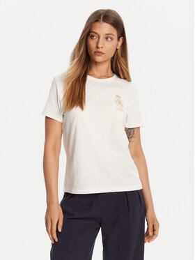 Tommy Hilfiger Tommy Hilfiger Marškinėliai Gold Crest WW0WW46153 Balta Regular Fit