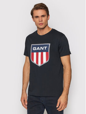 Gant Gant T-Shirt Retro Shield 2003112 Czarny Regular Fit