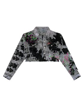 MissDenim MissDenim Kurtka jeansowa Cropped Szary Cropp Fit