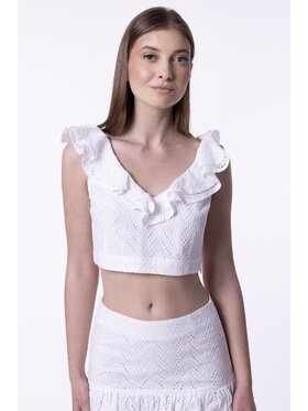 LAURELLA LAURELLA Bluzka Laurella 2UL011140 Biały Regular Fit