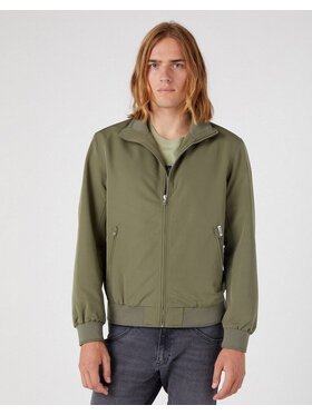Wrangler Wrangler Kurtka przejściowa HARRINGTON JACKET Zielony Slim Fit