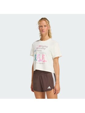 adidas adidas Koszulka techniczna 157353 Biały Loose Fit