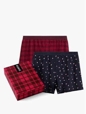 Atlantic Atlantic Bokserki Luźne Giftbox Granatowy