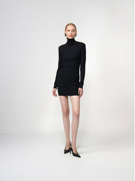 La Mania La Mania Sukienka codzienna YOKO Czarny Classic Fit