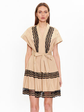 TWINSET TWINSET Лятна рокля 231TT2123 Бежов Regular Fit