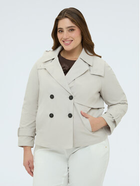 Fiorella Rubino Fiorella Rubino Płaszcz zimowy 8004T000352N011 Biały A-Line Fit