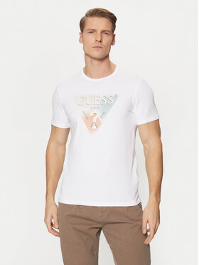 Guess Guess T-Shirt M5RI14 J1314 Bílá Slim Fit