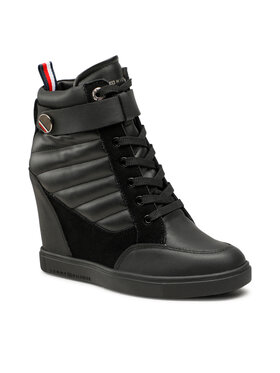 Tommy Hilfiger Tommy Hilfiger Sneakers Wedge Sneaker Boot FW0FW06752 Negru