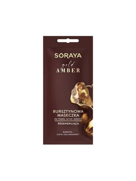 Soraya Soraya Gold Amber bursztynowa maseczka regenerująca na twarz szyję i dekolt 8ml Zestaw kosmetyków