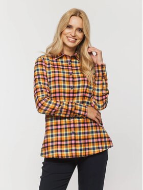 Willsoor Willsoor Koszula 61483 Pomarańczowy Regular Fit