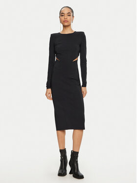 Patrizia Pepe Patrizia Pepe Koktejlové šaty 8A1454/JZ26-K103 Černá Slim Fit