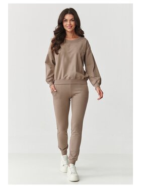 Makadamia Makadamia Dres M891 Brązowy Loose Fit