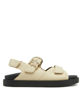 Tommy Hilfiger Tommy Hilfiger Basutės Leather Sporty Sandal FW0FW08799 Écru
