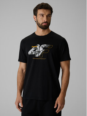 4F 4F T-Shirt BRAND CODE Czarny Regular Fit