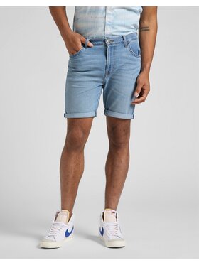 Lee Lee Szorty jeansowe RIDER SHORT Niebieski Slim Fit