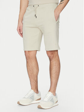 Guess Guess Szorty sportowe Z2YD04 KAIJ1 Écru Regular Fit