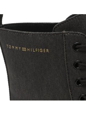 Tommy Hilfiger Pohodni čevlji Feminine Essential Canvas FW0FW07357 Črna