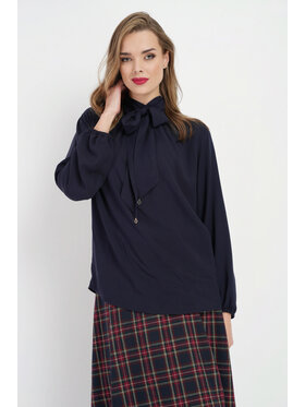 CLICK CLICK Blúzka 70-831 Tmavomodrá Casual Fit