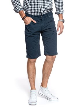 Mustang Mustang Szorty materiałowe CHICAGO SHORT Niebieski Slim Fit
