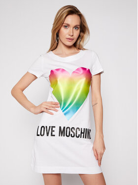 LOVE MOSCHINO LOVE MOSCHINO Rochie de zi W592914M 3876 Alb Regular Fit