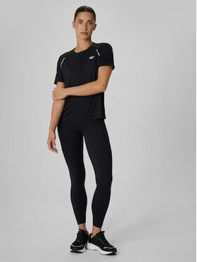 4F 4F Legginsy INBETWEEN TRAIL Czarny Slim Fit