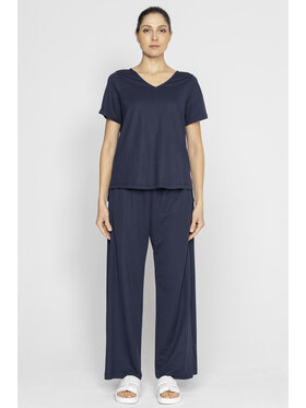 Deni Cler Milano Deni Cler Milano Spodnie dresowe T-DC-5246-E2-20-58-1 Granatowy Oversize