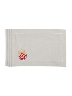 Roseberry Home Roseberry Home Podkładka na stół Christmas Bauble Mirha Beżowy