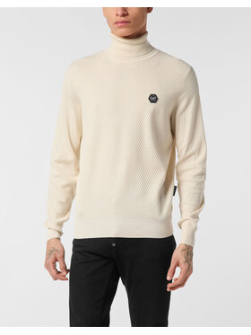 PHILIPP PLEIN PHILIPP PLEIN Longsleeve 26965 Biały Regular Fit