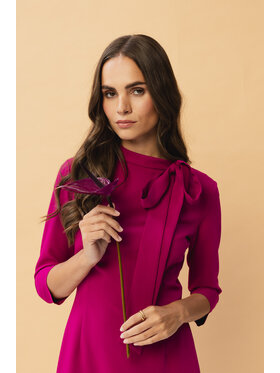Stylove Stylove Sukienka koktajlowa S346 Fioletowy Modern Fit