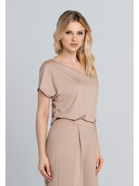 Look Made With Love Look Made With Love Bluzka Look 165 Traviata beż Beżowy Classic Fit