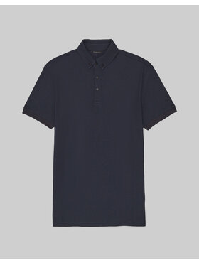 Borgio Borgio Polo corio Granatowy Classic Fit