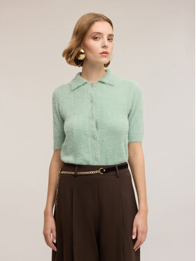 Motivi Motivi Cardigan M555W203752N015 Turchese Regular Fit