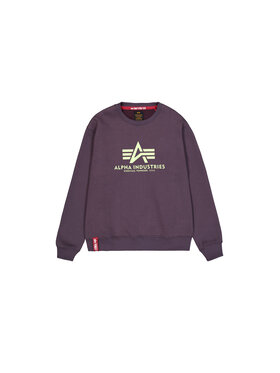 Alpha Industries Alpha Industries Bluza Basic Big Logo Sweatshirt Fioletowy Regular Fit