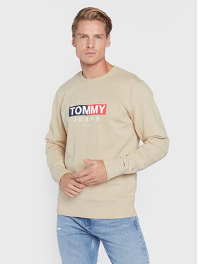 Tommy Jeans Tommy Jeans Pulóver Entry Flag DM0DM14341 Bézs Regular Fit
