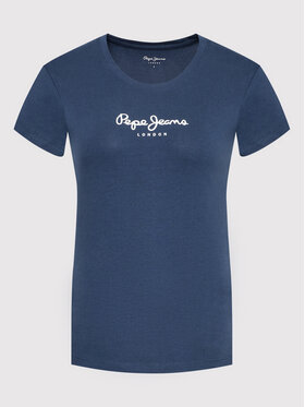 Pepe Jeans T-shirt New Virgina PL505202 Tamnoplava Slim Fit